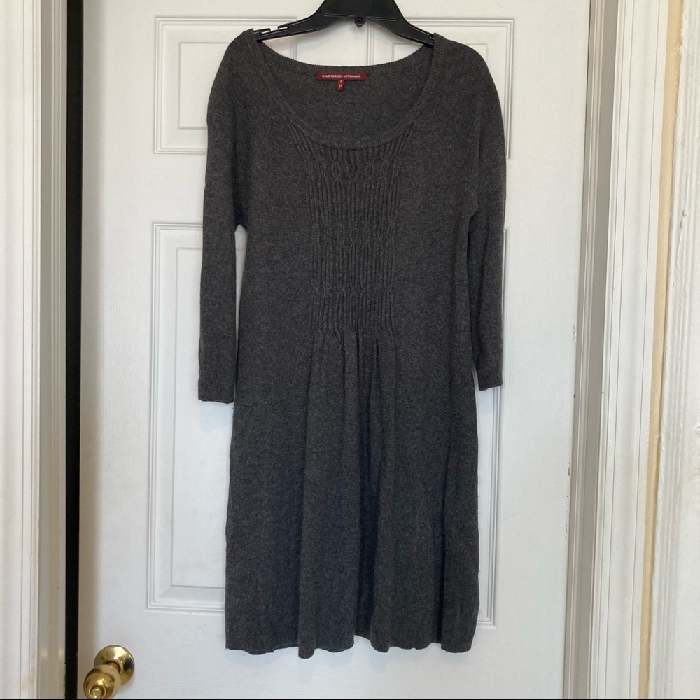 Comptoir Des Cotonniers gray long sleeve dress